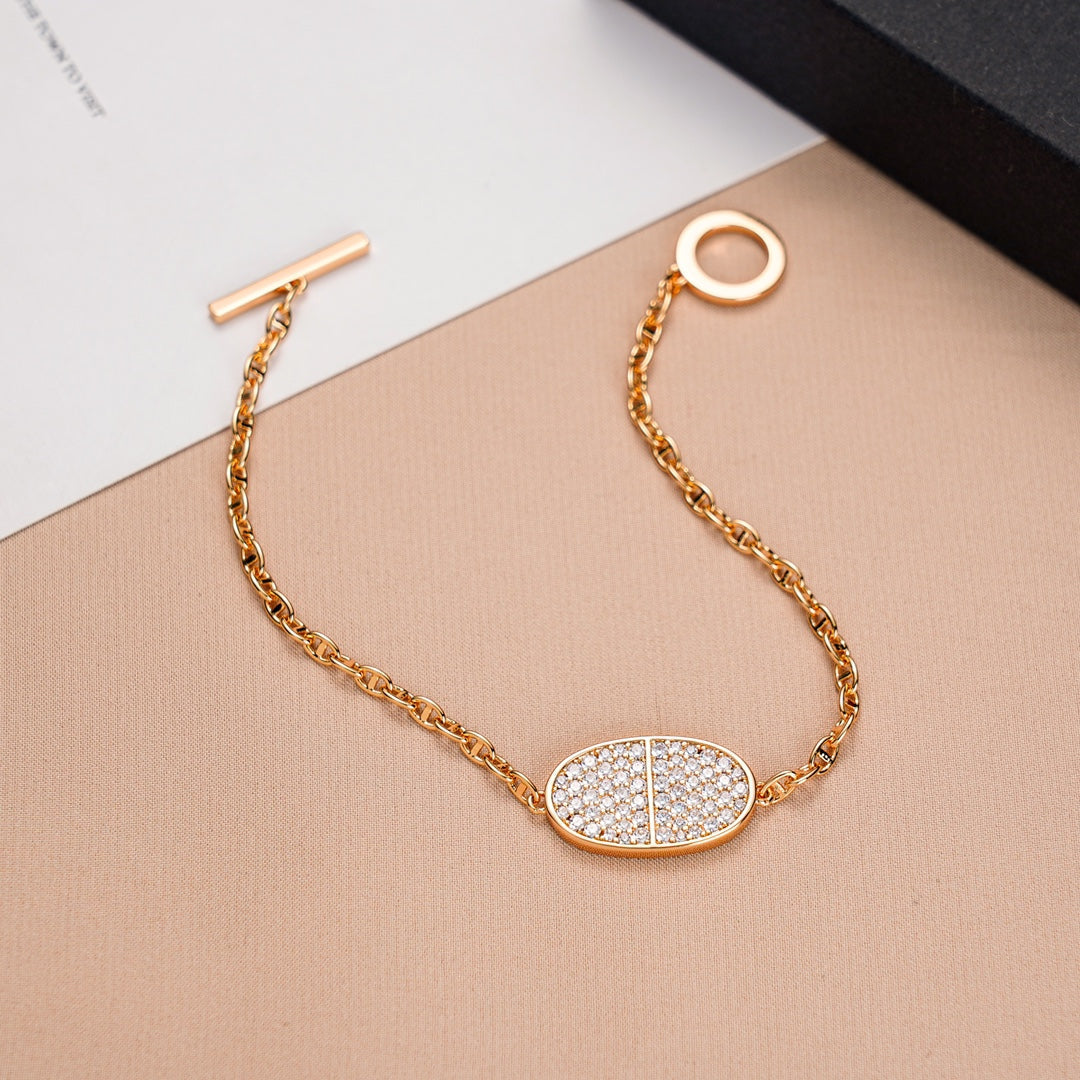 HERMES CHAINE VERSO DIAMOND BRACELET