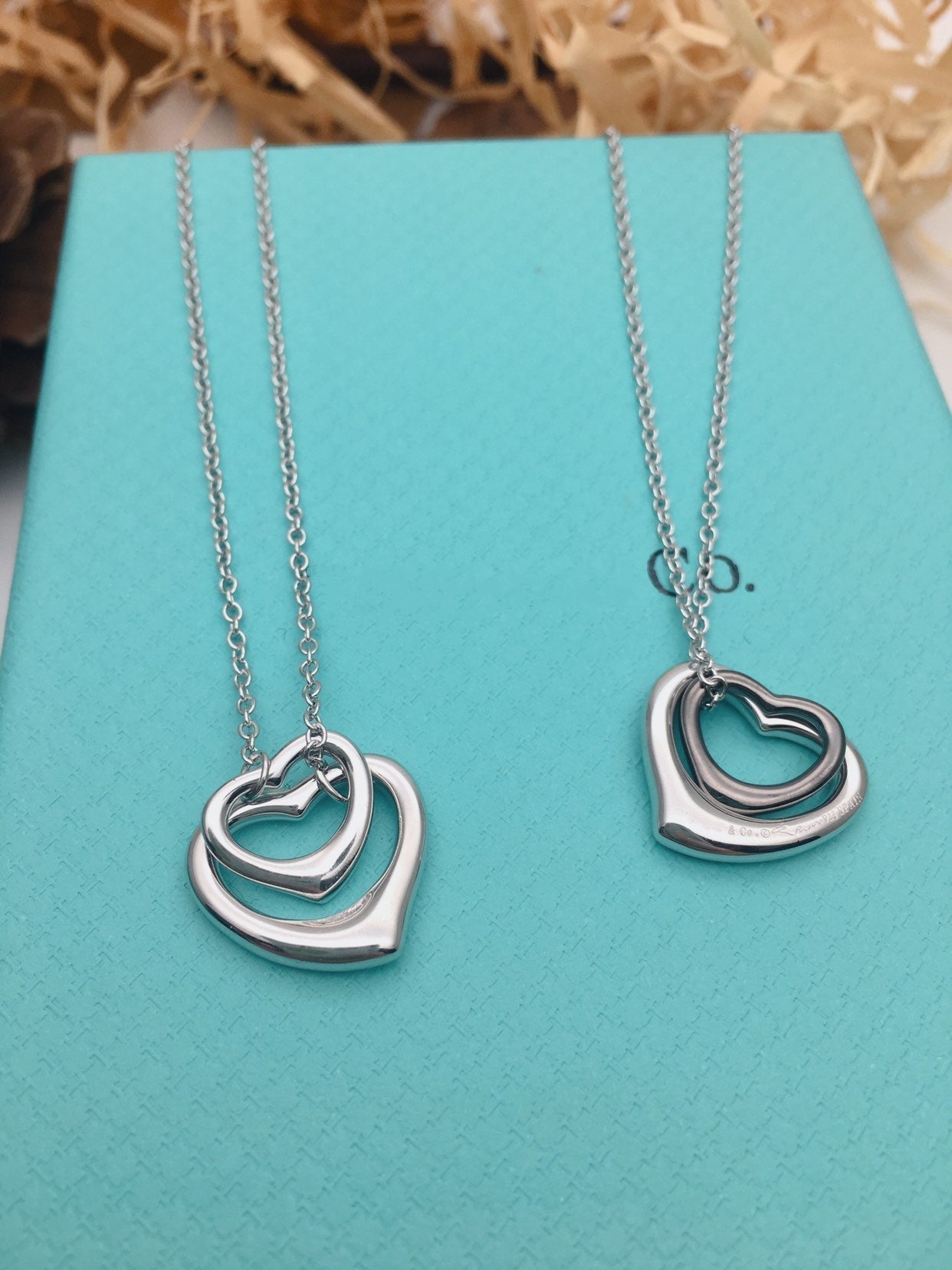 TIFFANY OPEN HEART SILVER NECKLACE