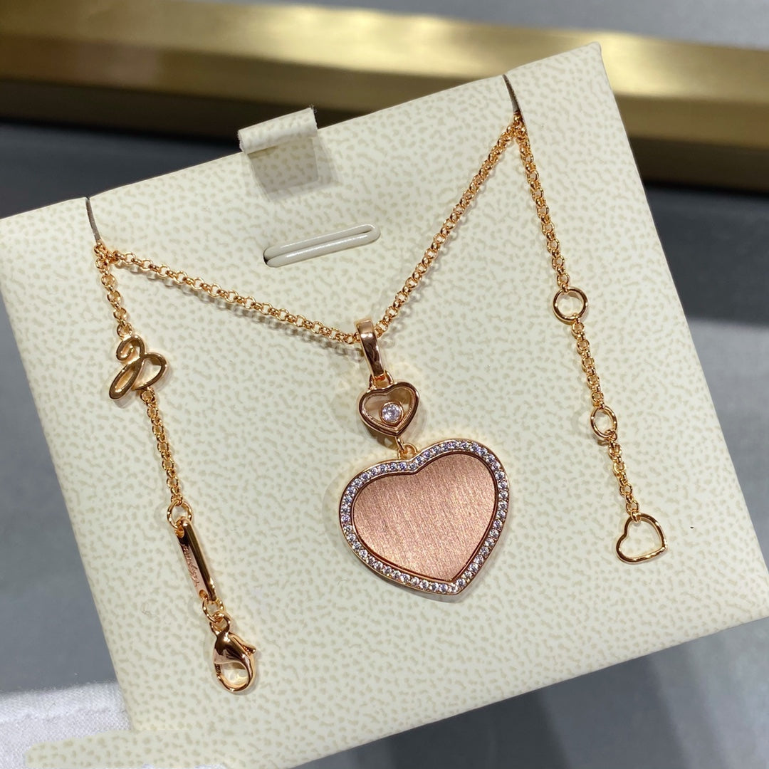 CHOPARD HAPPY HEART GOLD DIAMOND NECKLACE