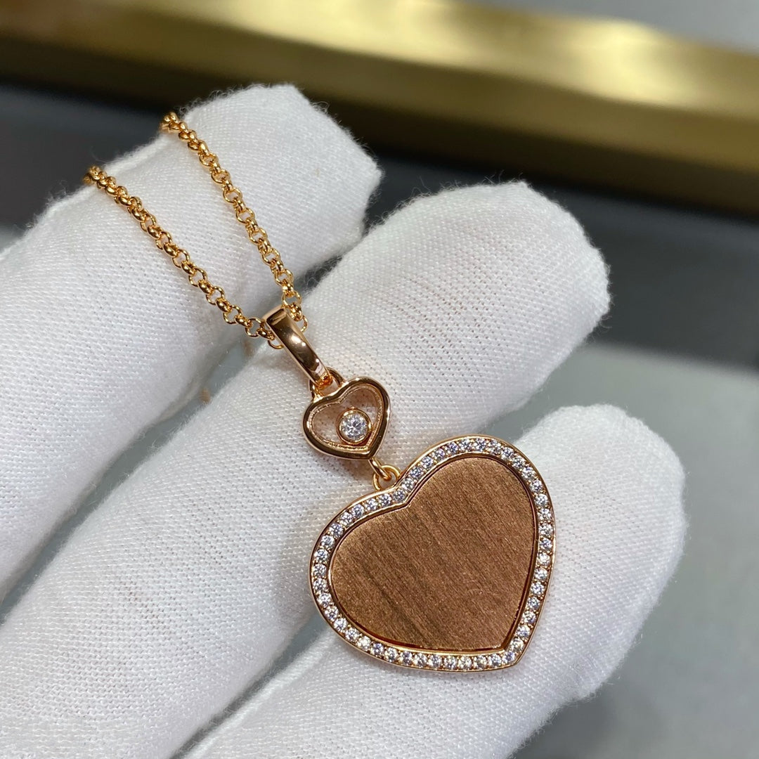CHOPARD HAPPY HEART GOLD DIAMOND NECKLACE