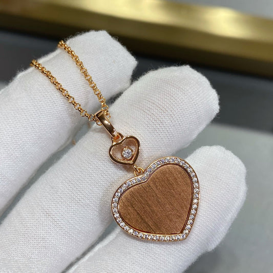 CHOPARD HAPPY HEART GOLD DIAMOND NECKLACE