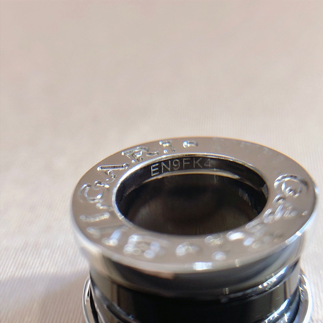 BVLGARI ZERO 1 BLACK CERAMIC SILVER NECKLACE