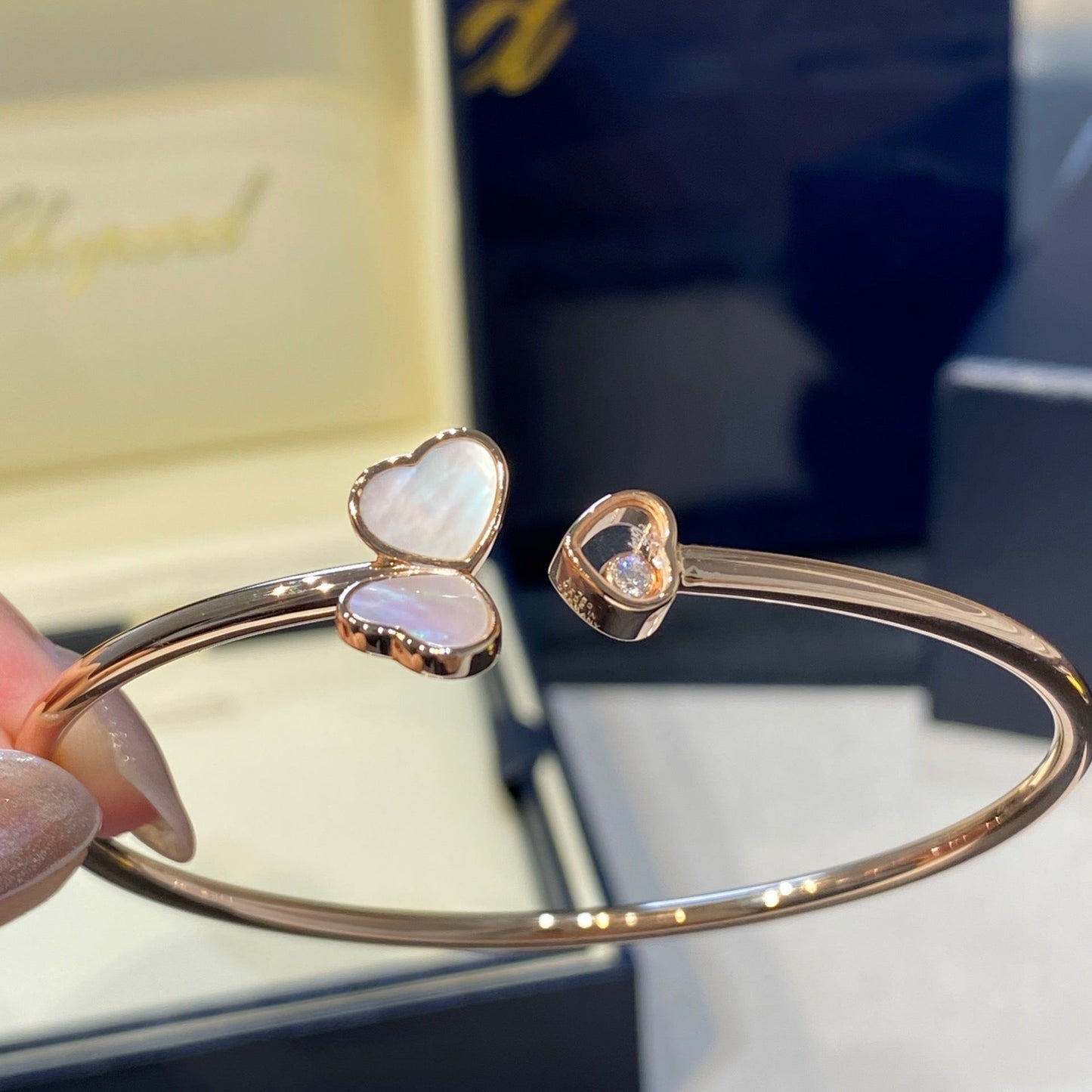 CHOPARD HAPPY HEART MOP PINK GOLD