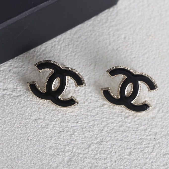Chanel Double C Stud Earring