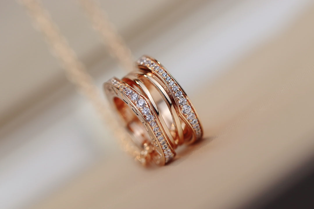 BVLGARI ZERO 1 PINK GOLD NECKLACE