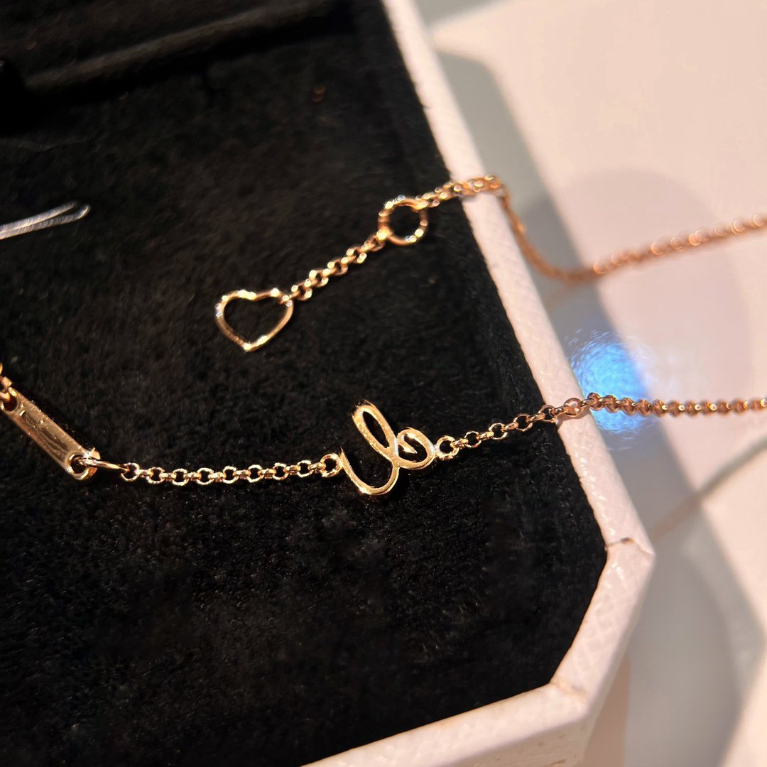CHOPARD HAPPY HEART DIAMOND PINK GOLD NECKLACE