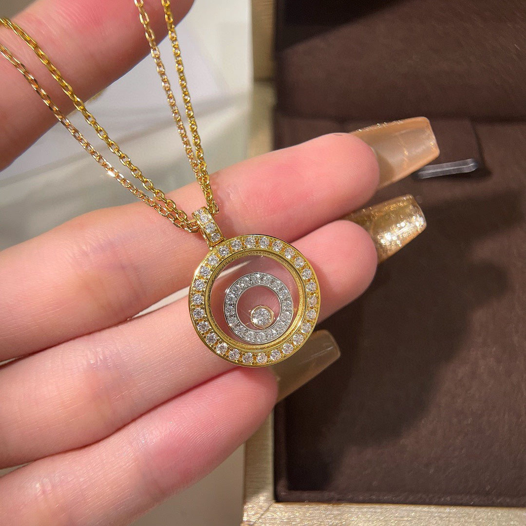 CHOPARD HAPPY HEART DIAMOND GOLD NECKLACE