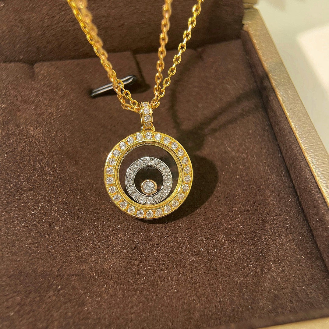 CHOPARD HAPPY HEART DIAMOND GOLD NECKLACE