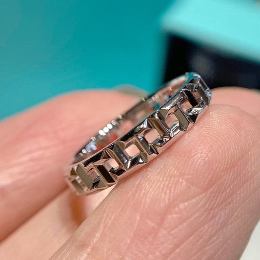 TIFFANY T TRUE 3.5MM SILVER RING