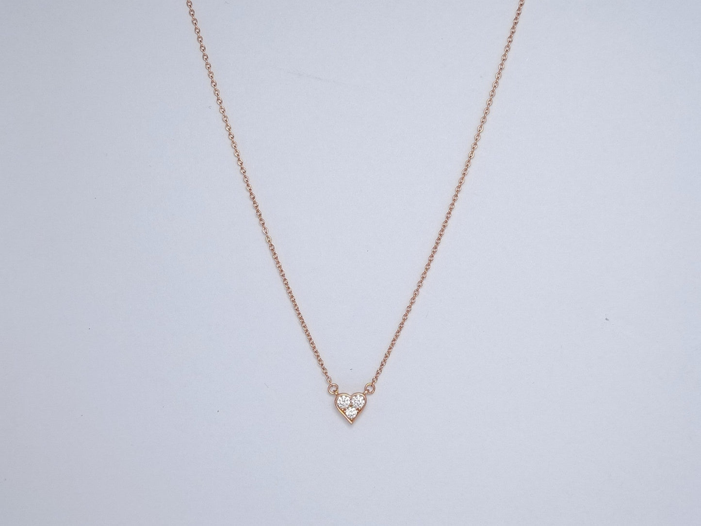 TIFFANY HEART 3 DIAMONDS PEDANT NECKLACE