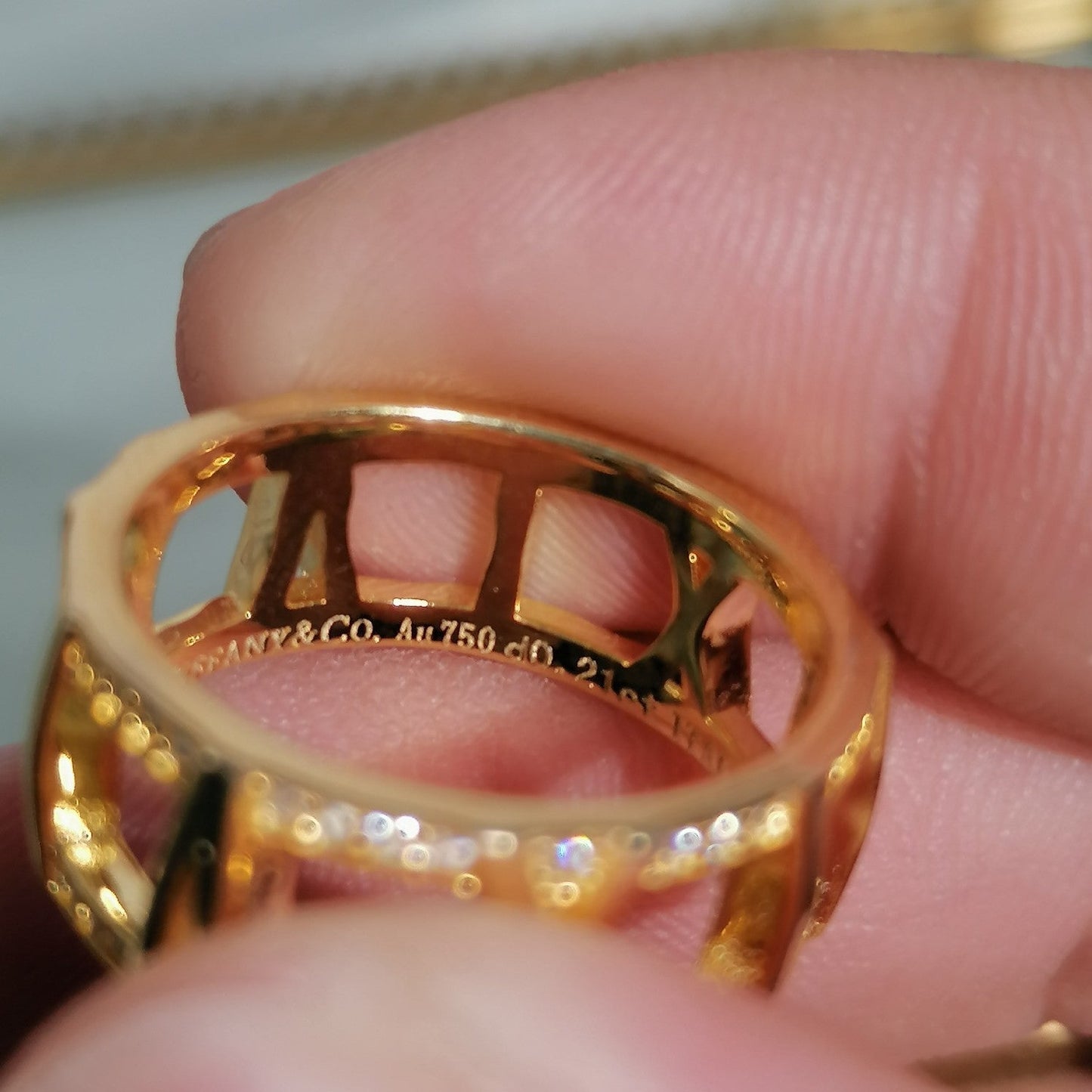 TIFFANY ATLAS LARGE OPEN DIAMOND RING