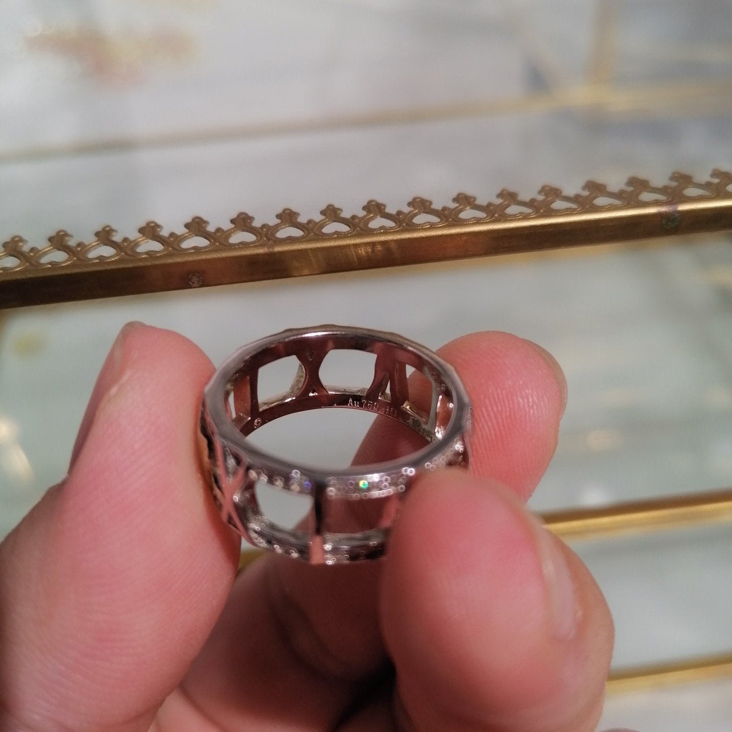 TIFFANY ATLAS LARGE OPEN DIAMOND RING