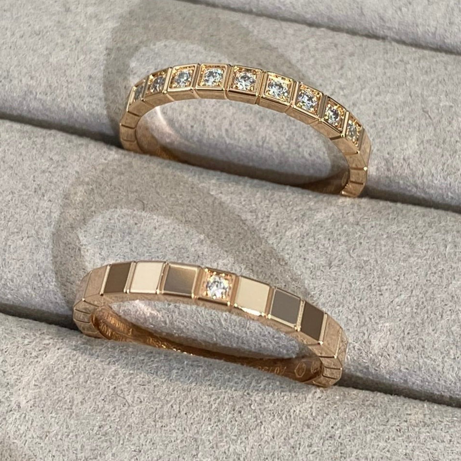 CHOPARD ICE CUBE PINK GOLD RING