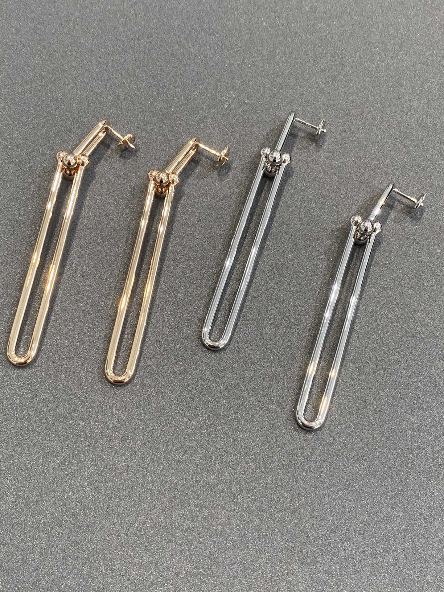 TIFFANY HARDWEAR DOUBLE LONG LINK EARRINGS