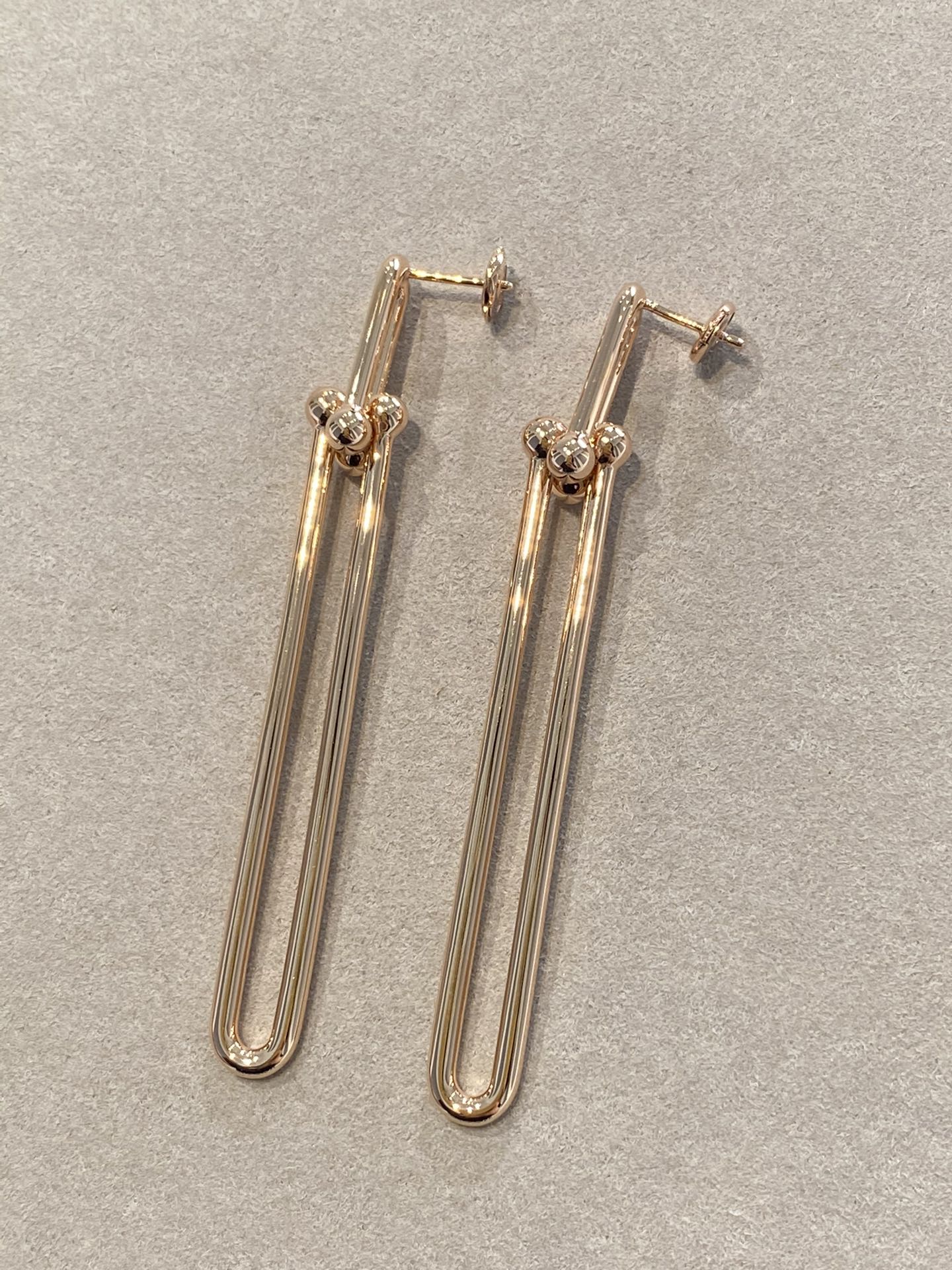 TIFFANY HARDWEAR DOUBLE LONG LINK EARRINGS
