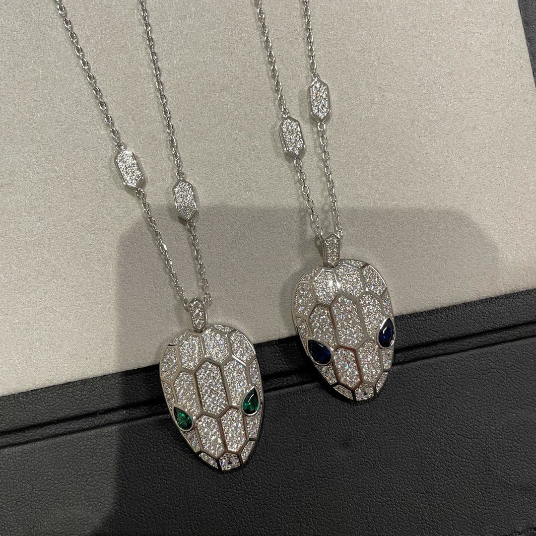 BVLGARI SERPENTS PEDANT DIAMOND NECKLACE