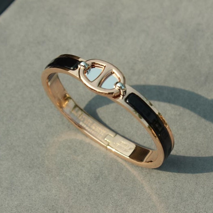HERMES CLIC CHAINE PINK GOLD BRACELET