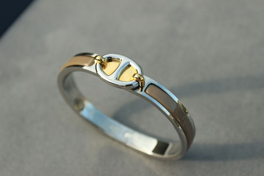 HERMES CLIC CHAINE SILVER BRACELET