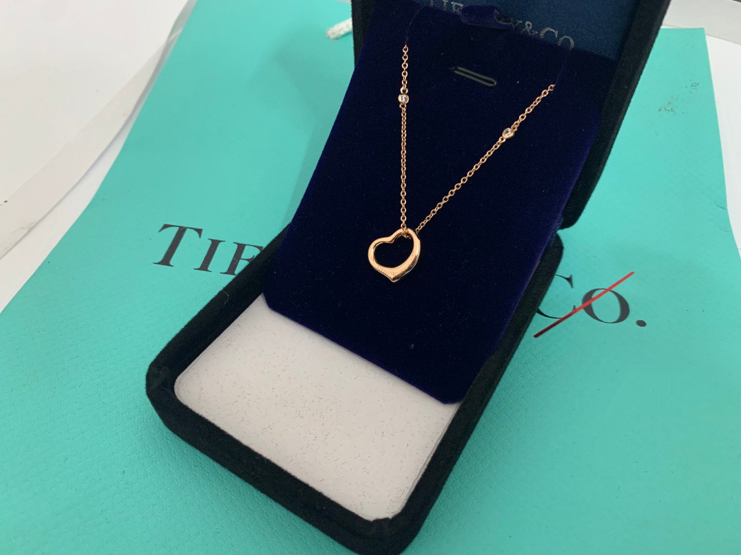 TIFFANY HEART NECKLACE PENDANT STERLING