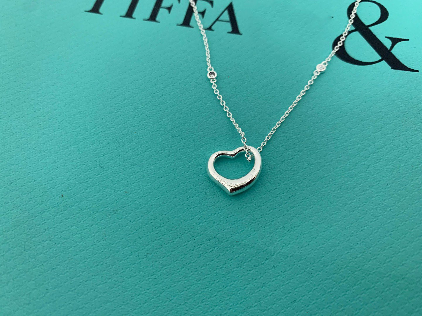 TIFFANY HEART NECKLACE PENDANT STERLING