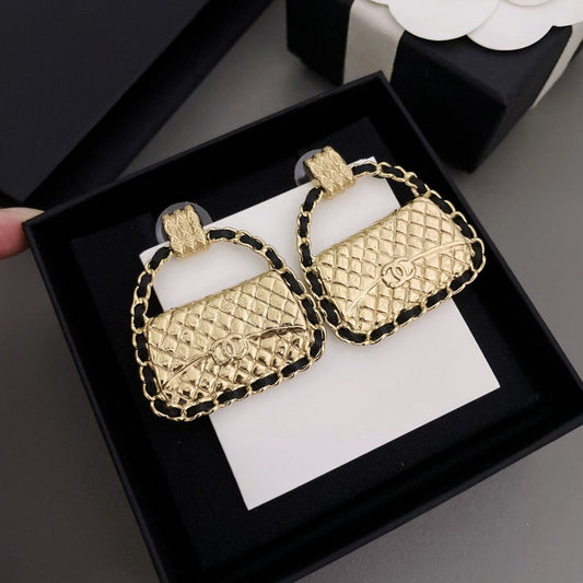 Chanel Flap Bag Stud Earrings