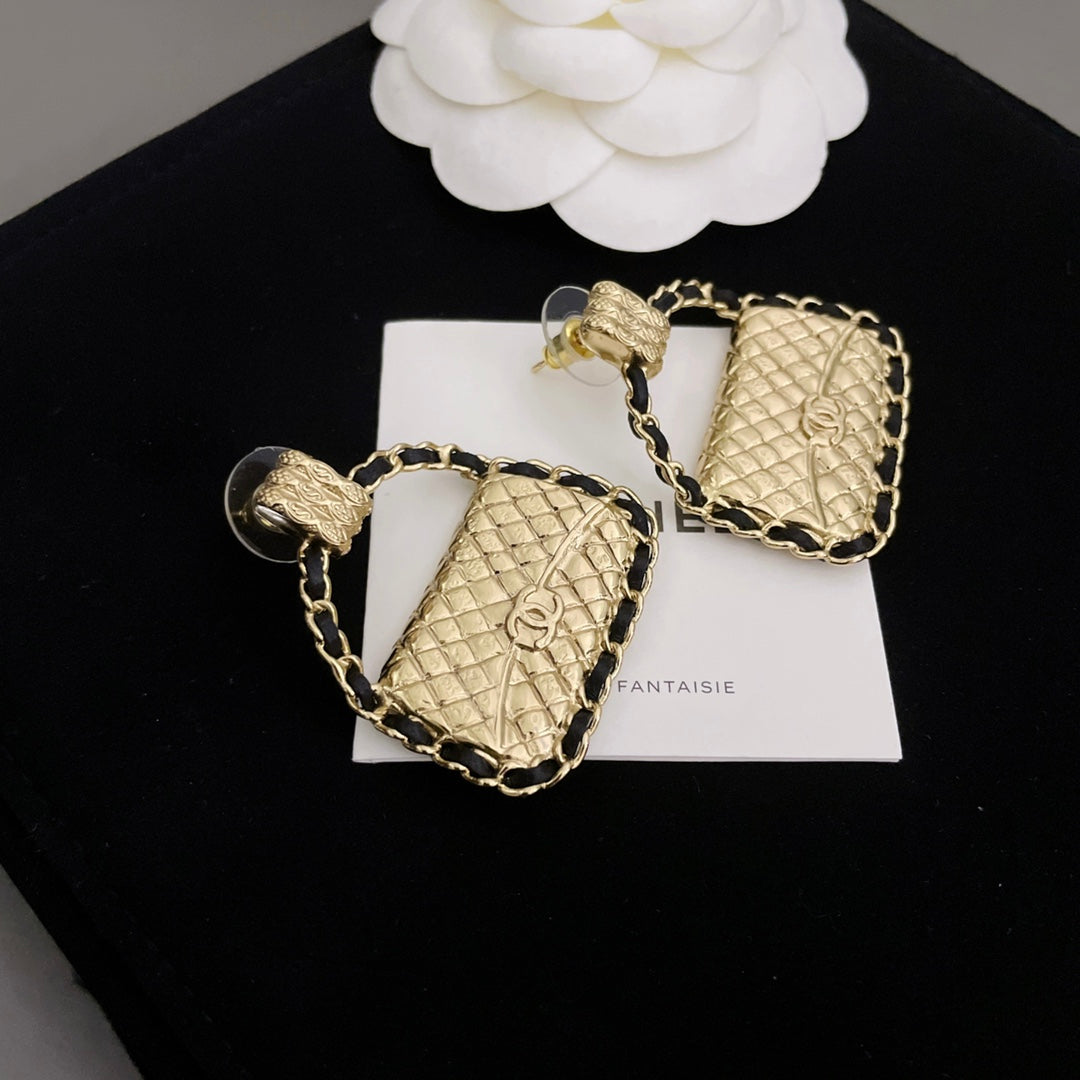 Chanel Flap Bag Stud Earrings
