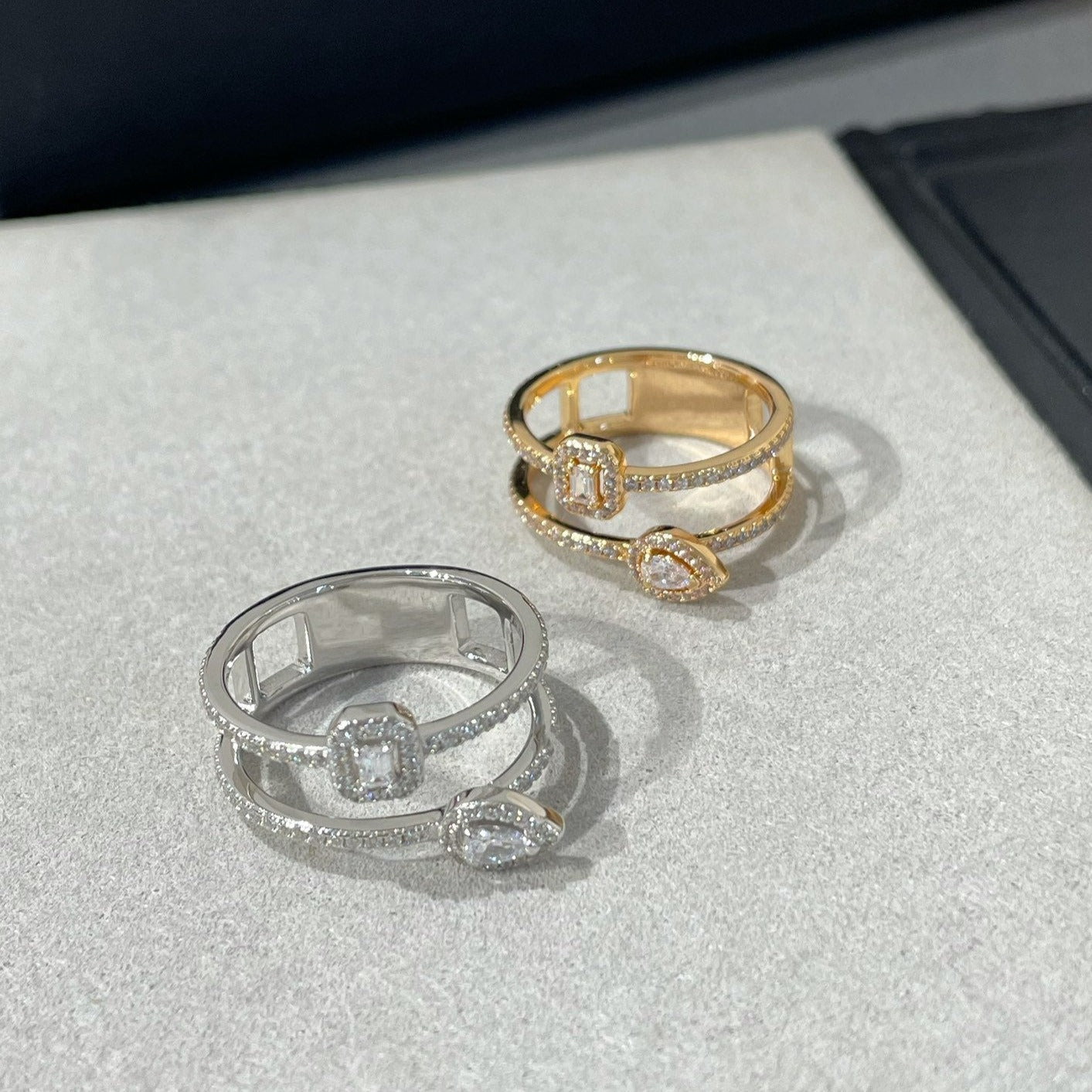 MESSIKA MY TWIN DOUBLE ROW RING