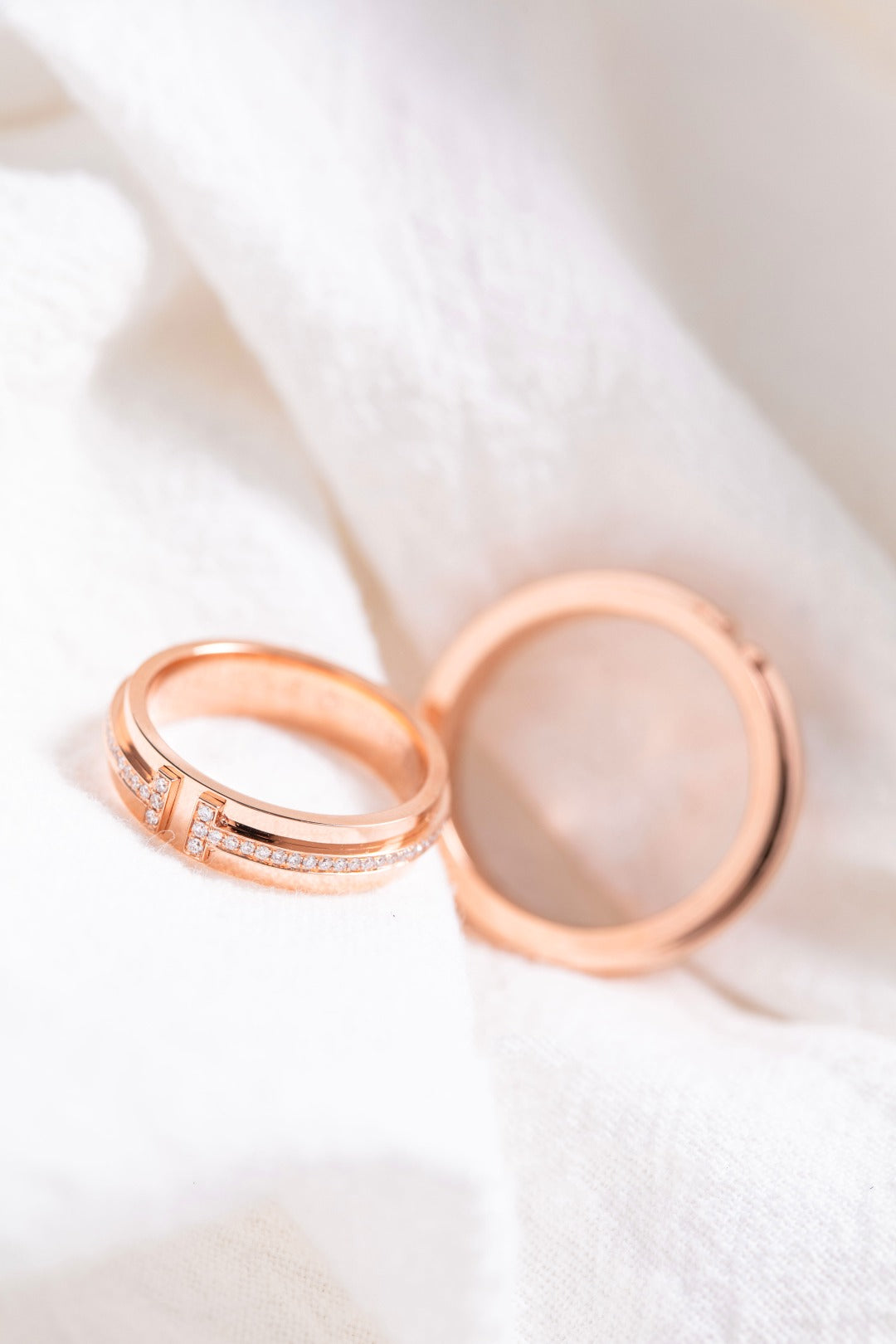 TIFFANY T PINK GOLD RING