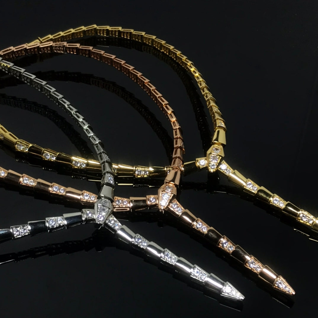 BVLGARI SERPENT VIPER DIAMOND NECKLACE
