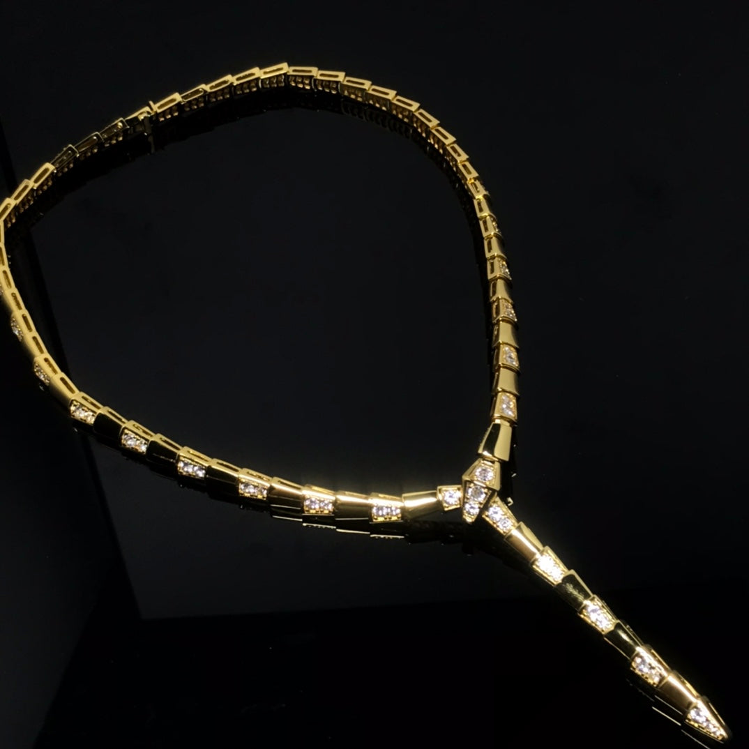 BVLGARI SERPENT VIPER DIAMOND NECKLACE