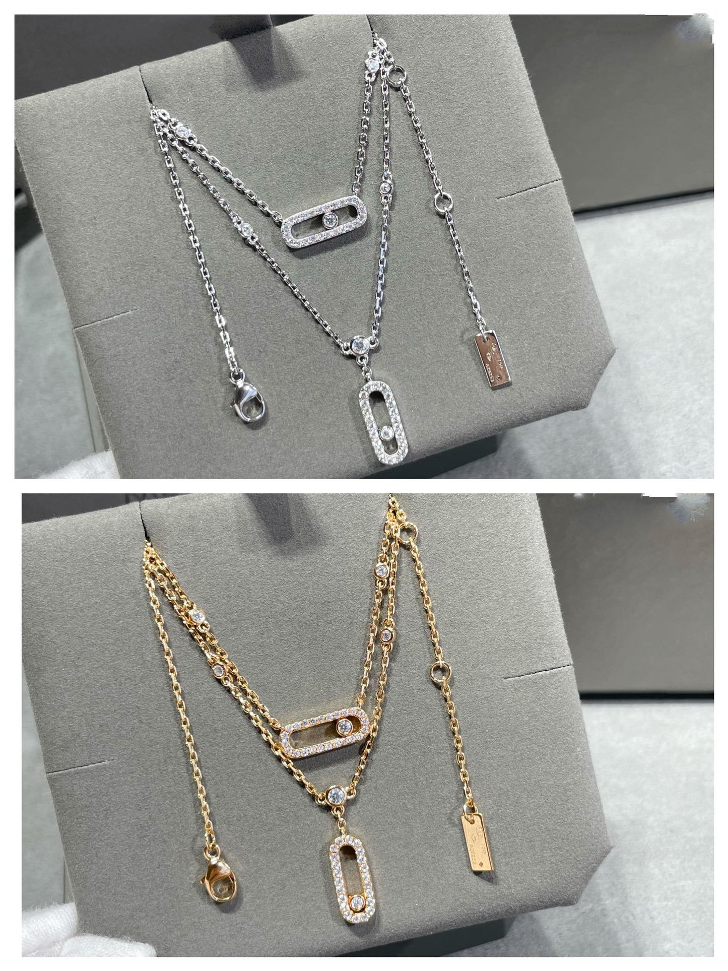 MESSIKA MOVE 2 ROW DIAMOND NECKLACE