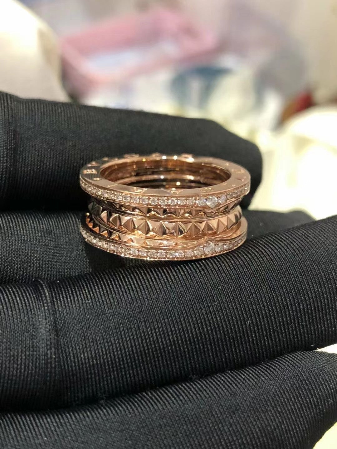 BVLGARI ZERO 1 ROCK DIAMOND PINK GOLD