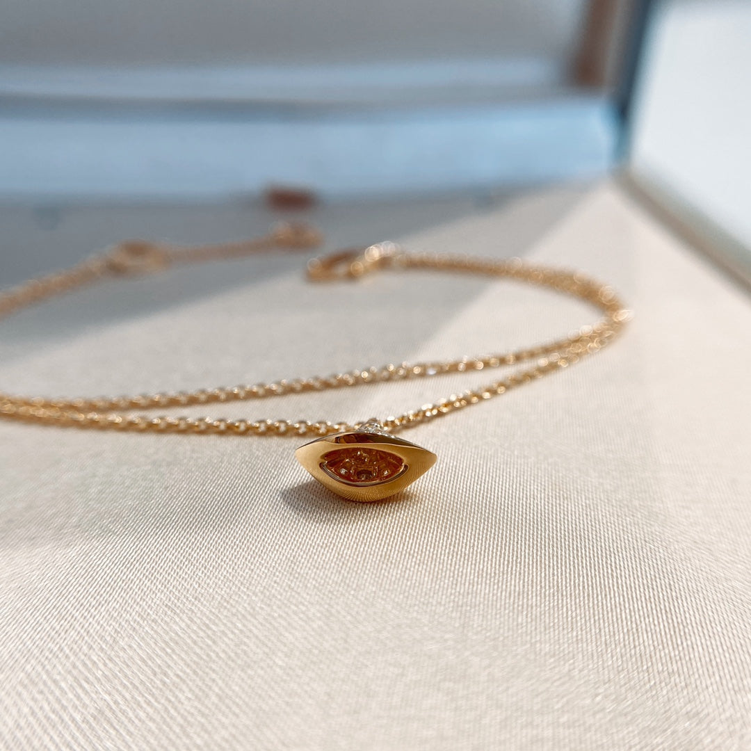 BVLGARI DREAM 1 MOTIF DIAMOND DOUBLE CHAIN BRACELET