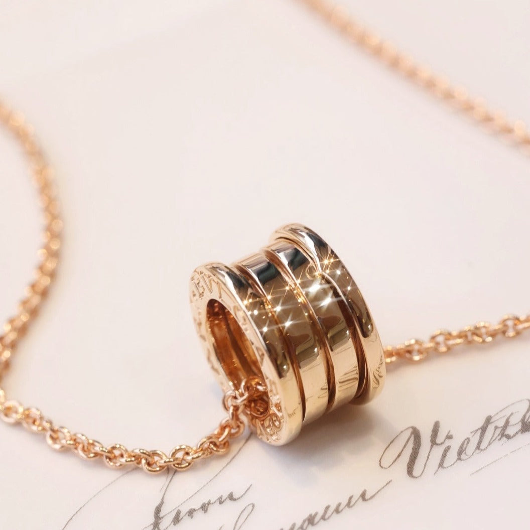 BVLGARI ZERO 1 PINK GOLD NECKLACE 1