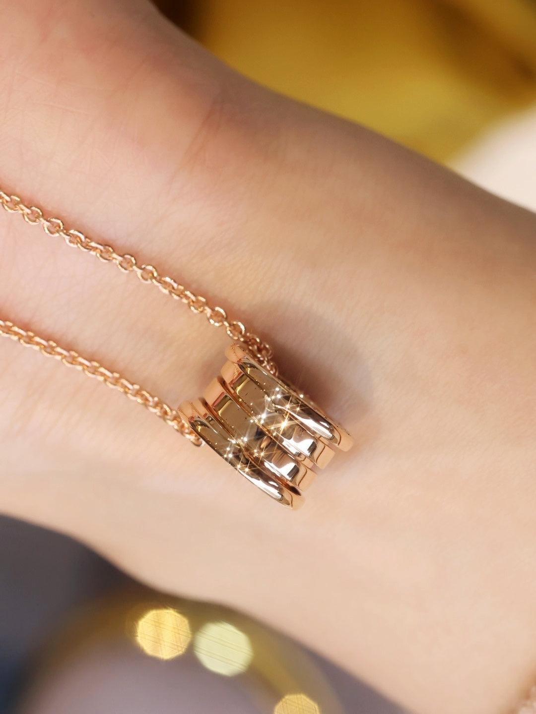 BVLGARI ZERO 1 PINK GOLD NECKLACE 1