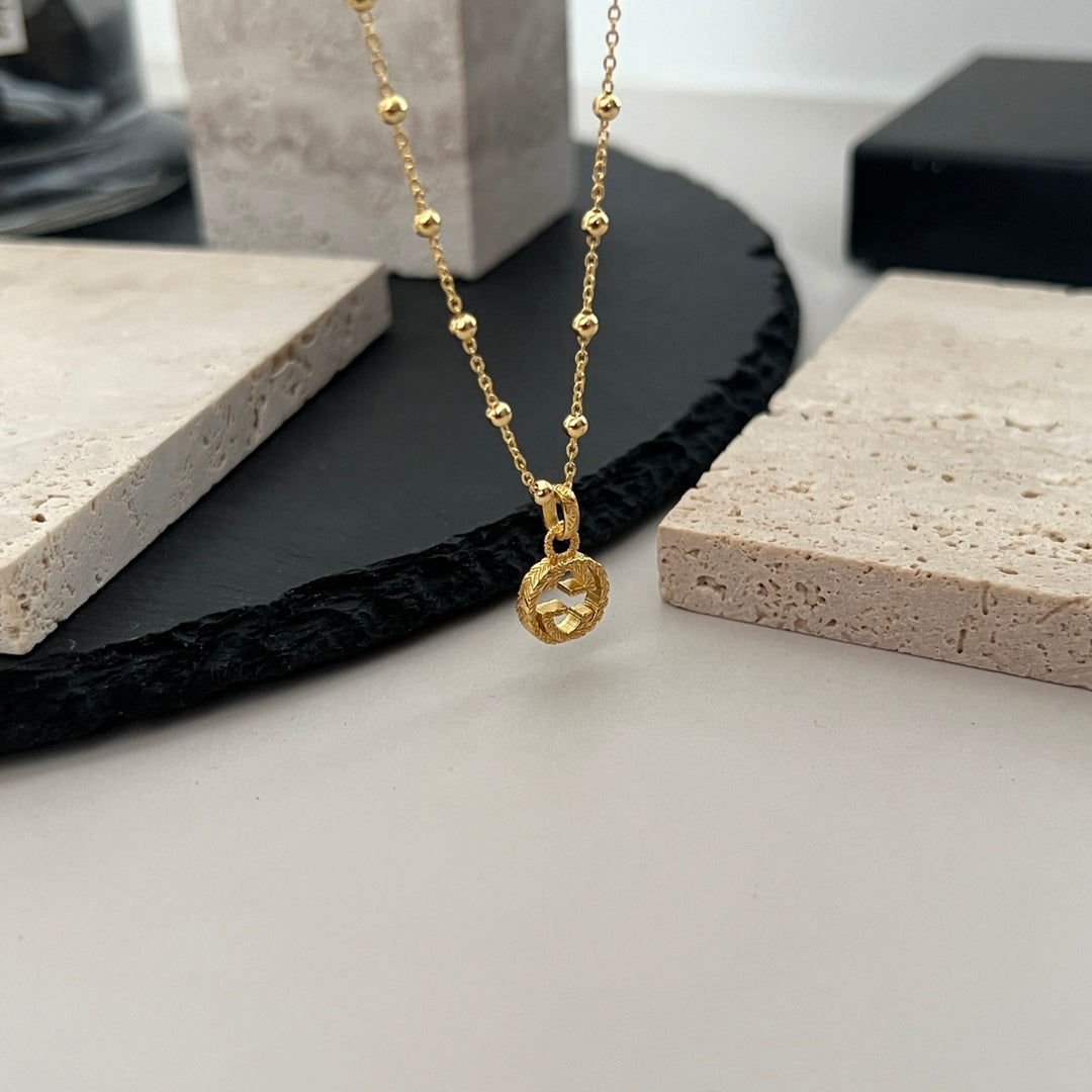GUCCI GG BALL CHAIN GOLD NECKLACE