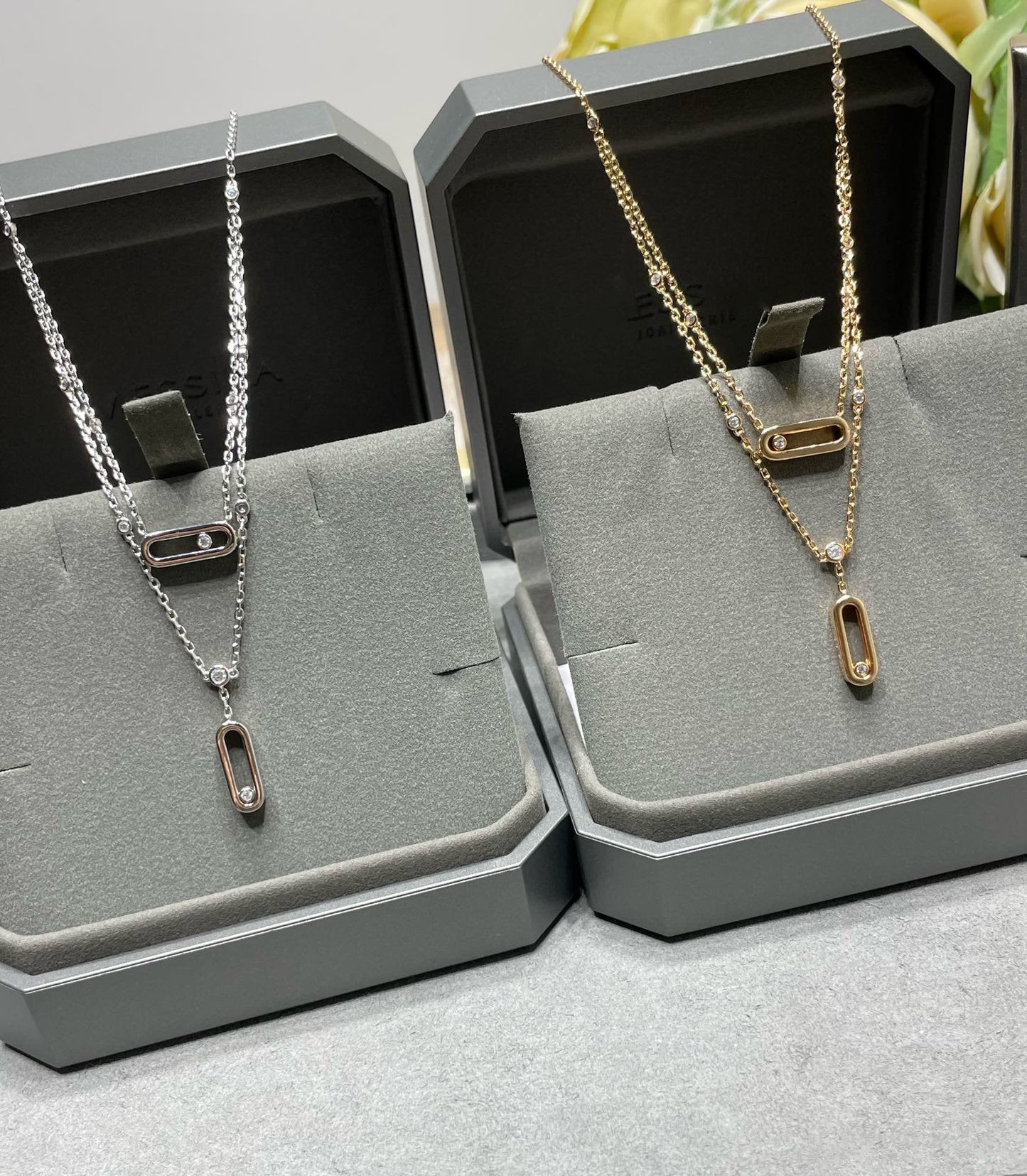 MESSIKA MOVE UNO 2 ROW DIAMOND NECKLACE