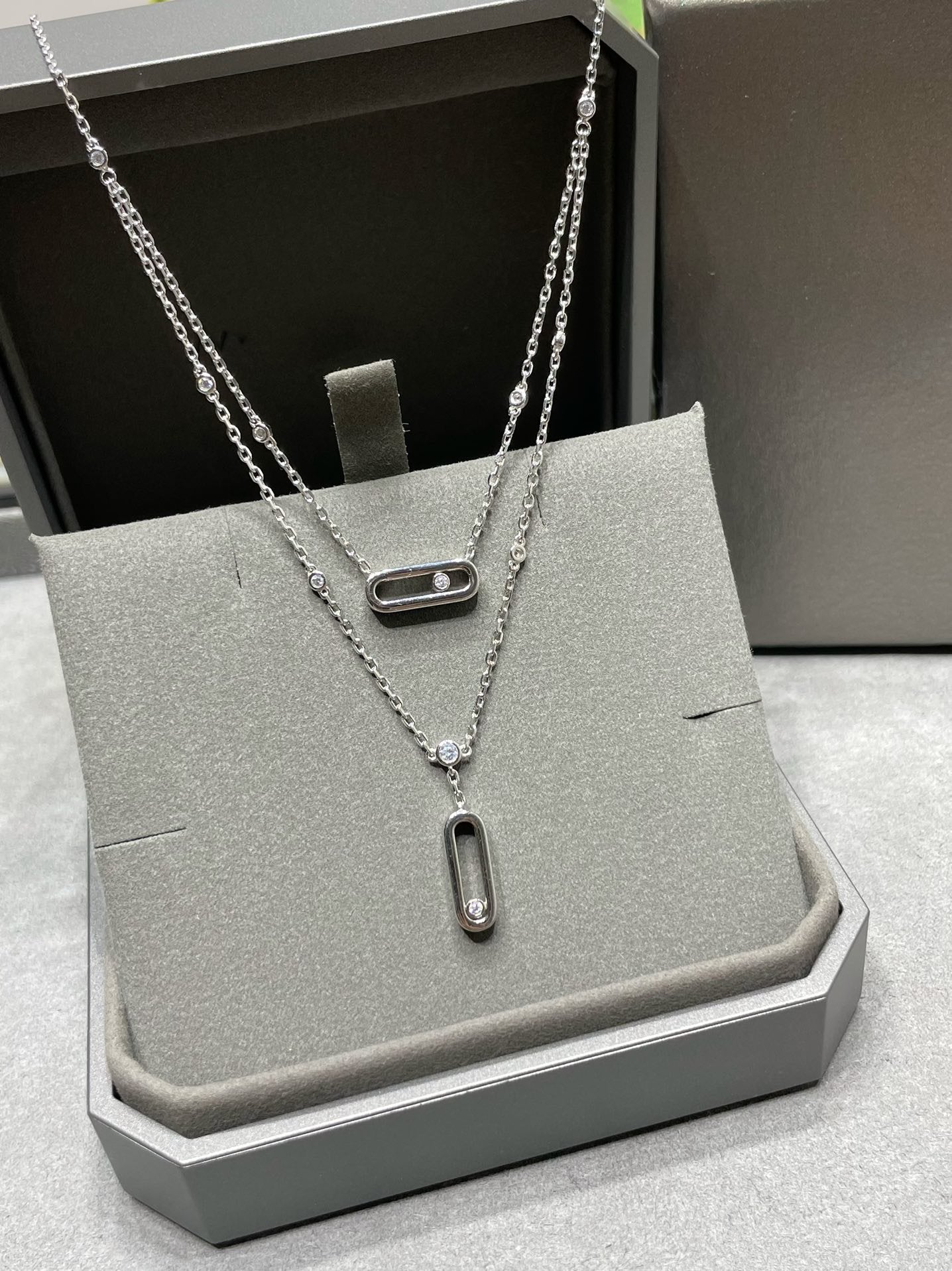 MESSIKA MOVE UNO 2 ROW DIAMOND NECKLACE