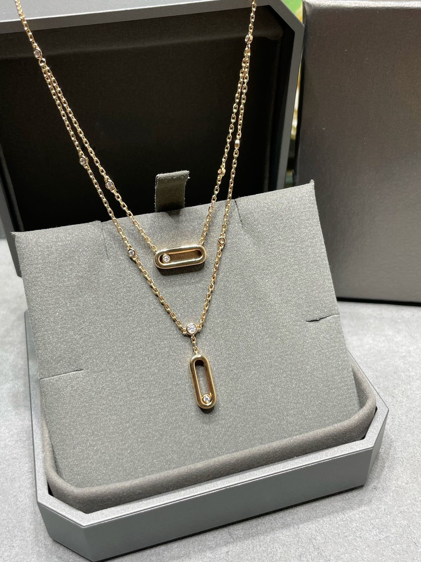 MESSIKA MOVE UNO 2 ROW DIAMOND NECKLACE