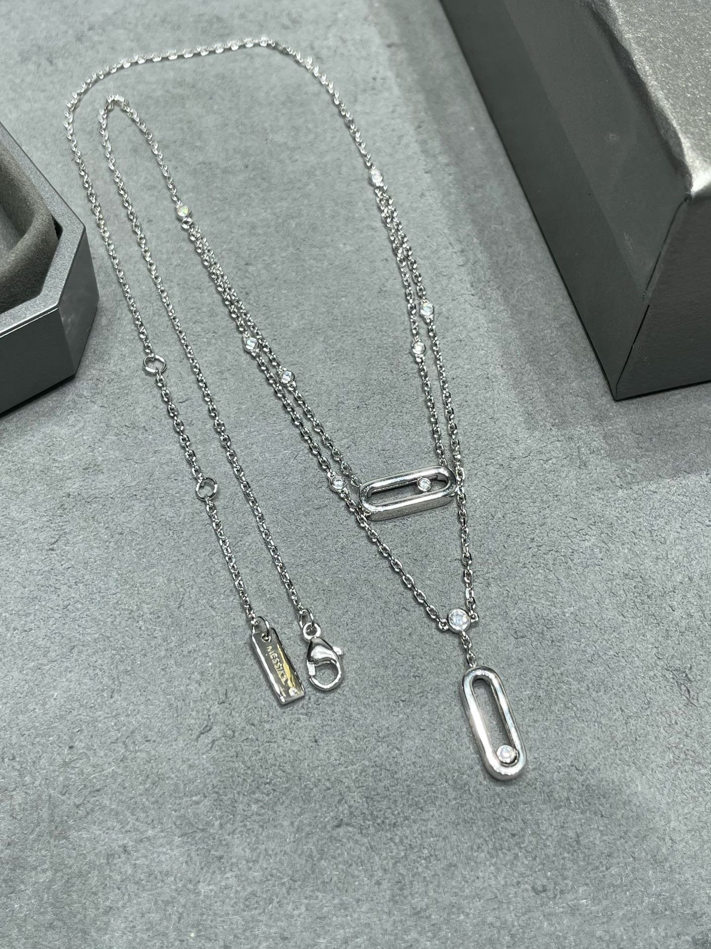MESSIKA MOVE UNO 2 ROW DIAMOND NECKLACE