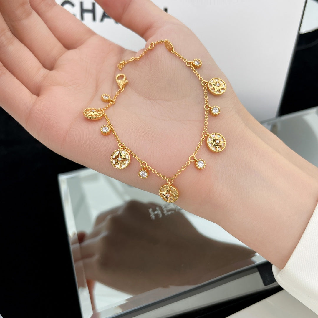 DIOR LUCKY STAR 5 MOTIF 6 DIAMOND BRACELET
