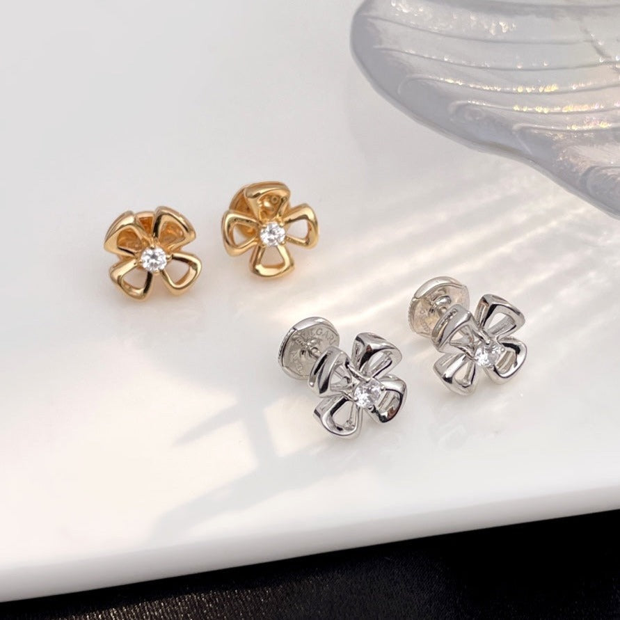 BVLGARI FIOREVER MINI DIAMOND STUD EARRINGS