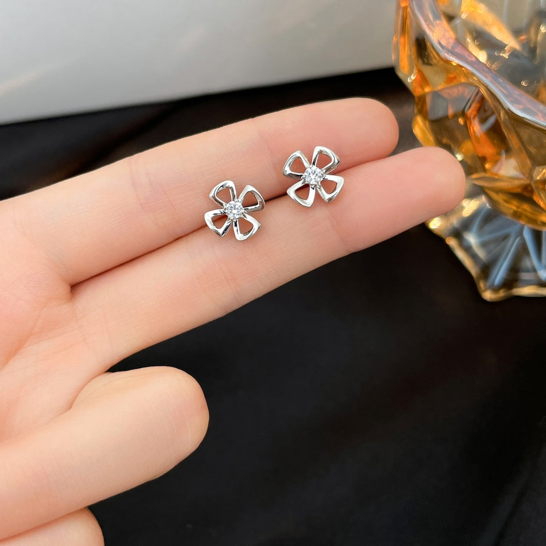 BVLGARI FIOREVER MINI DIAMOND STUD EARRINGS