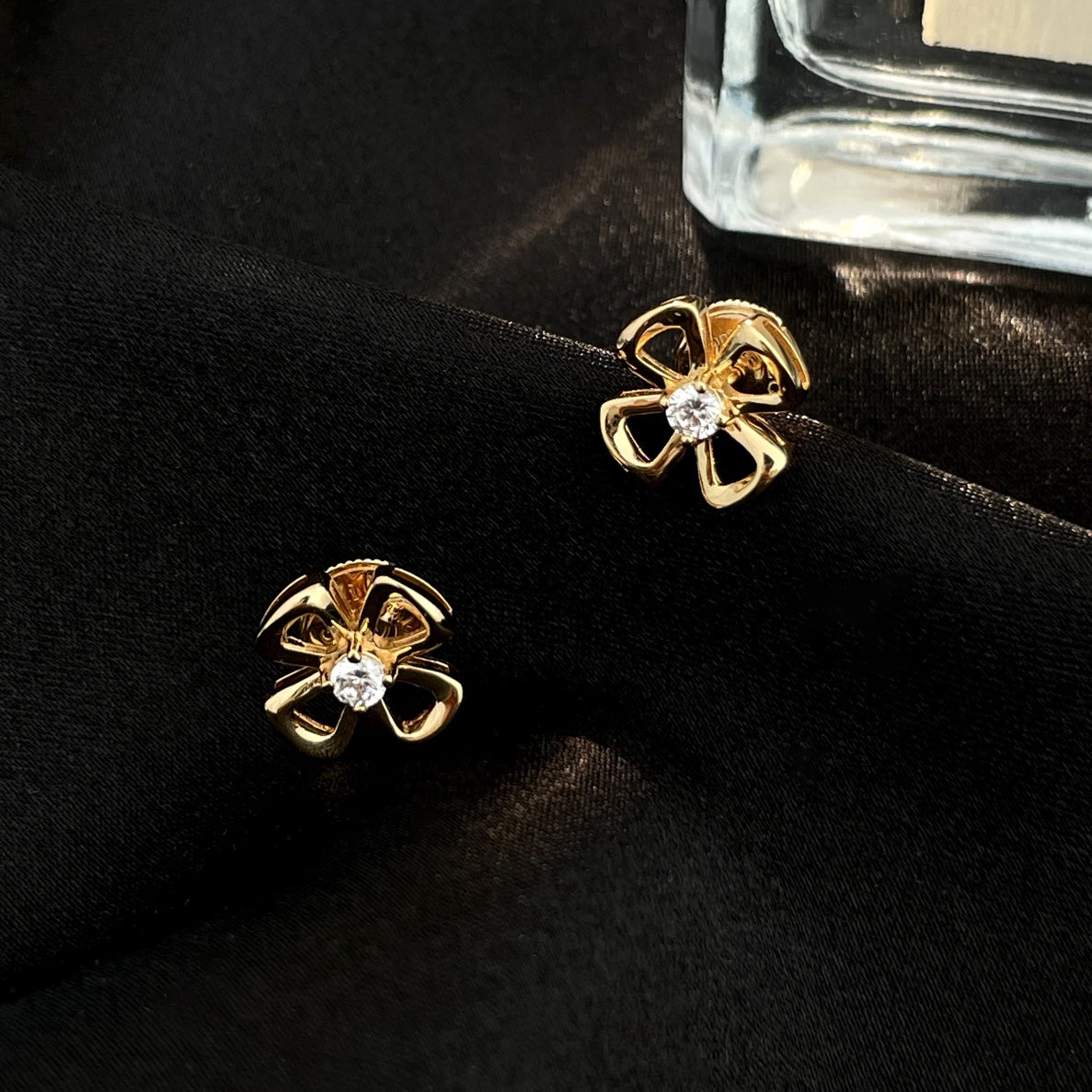 BVLGARI FIOREVER MINI DIAMOND STUD EARRINGS