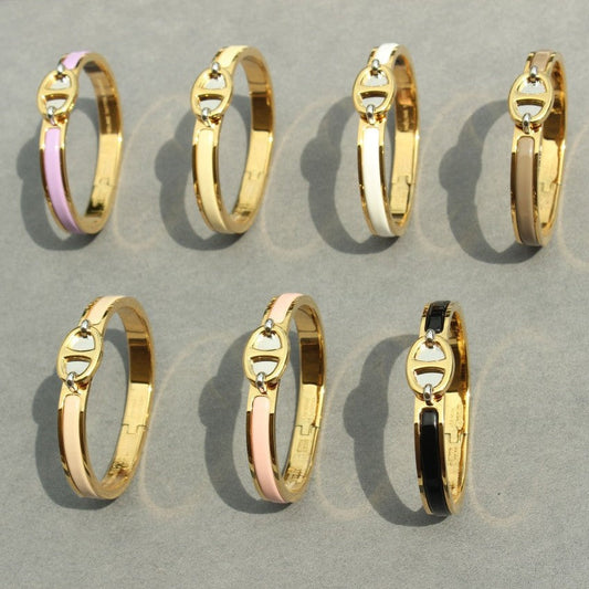 HERMES CLIC CHAINE GOLD BRACELET