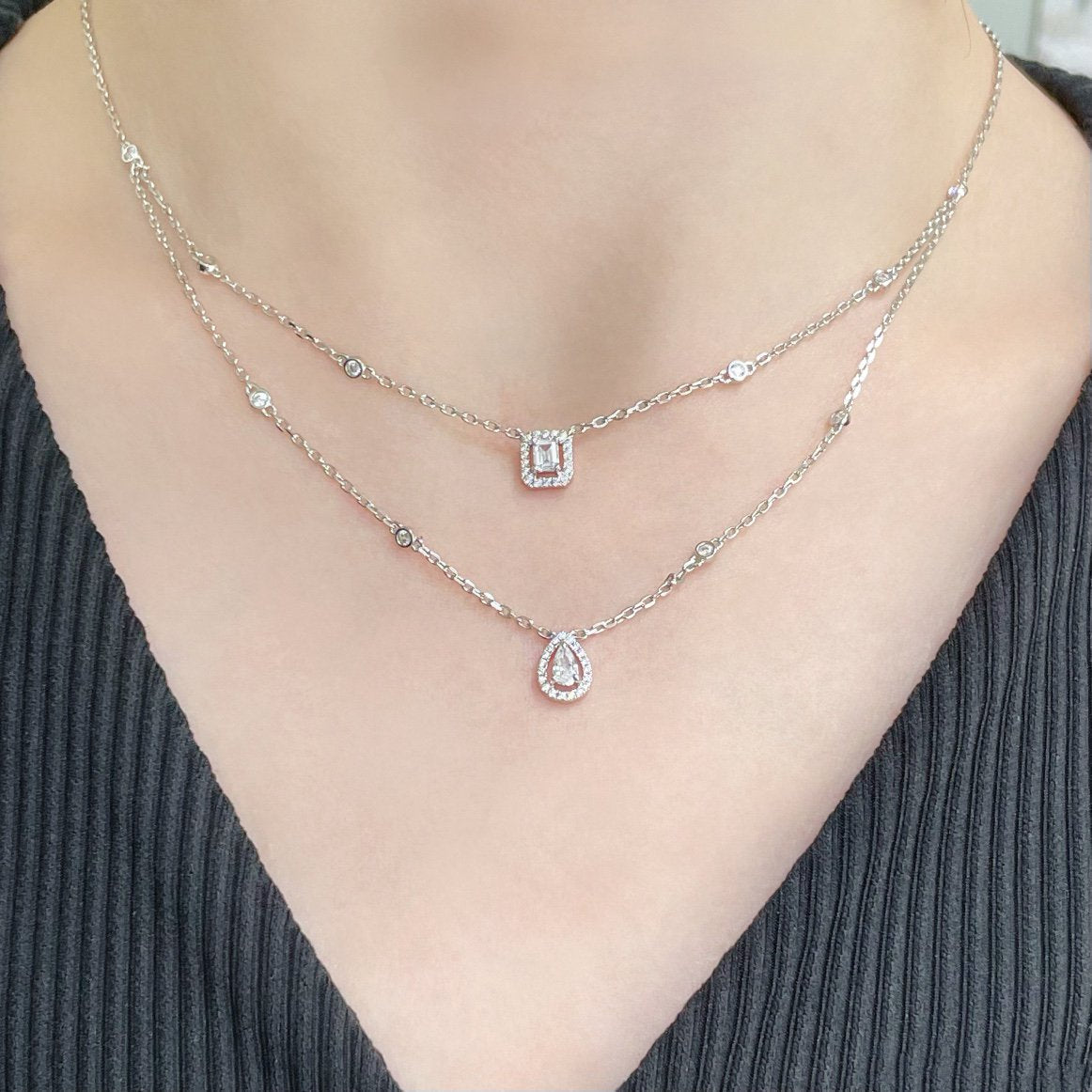 MESSIKA MY TWIN 2 ROW DIAMOND NECKLACE