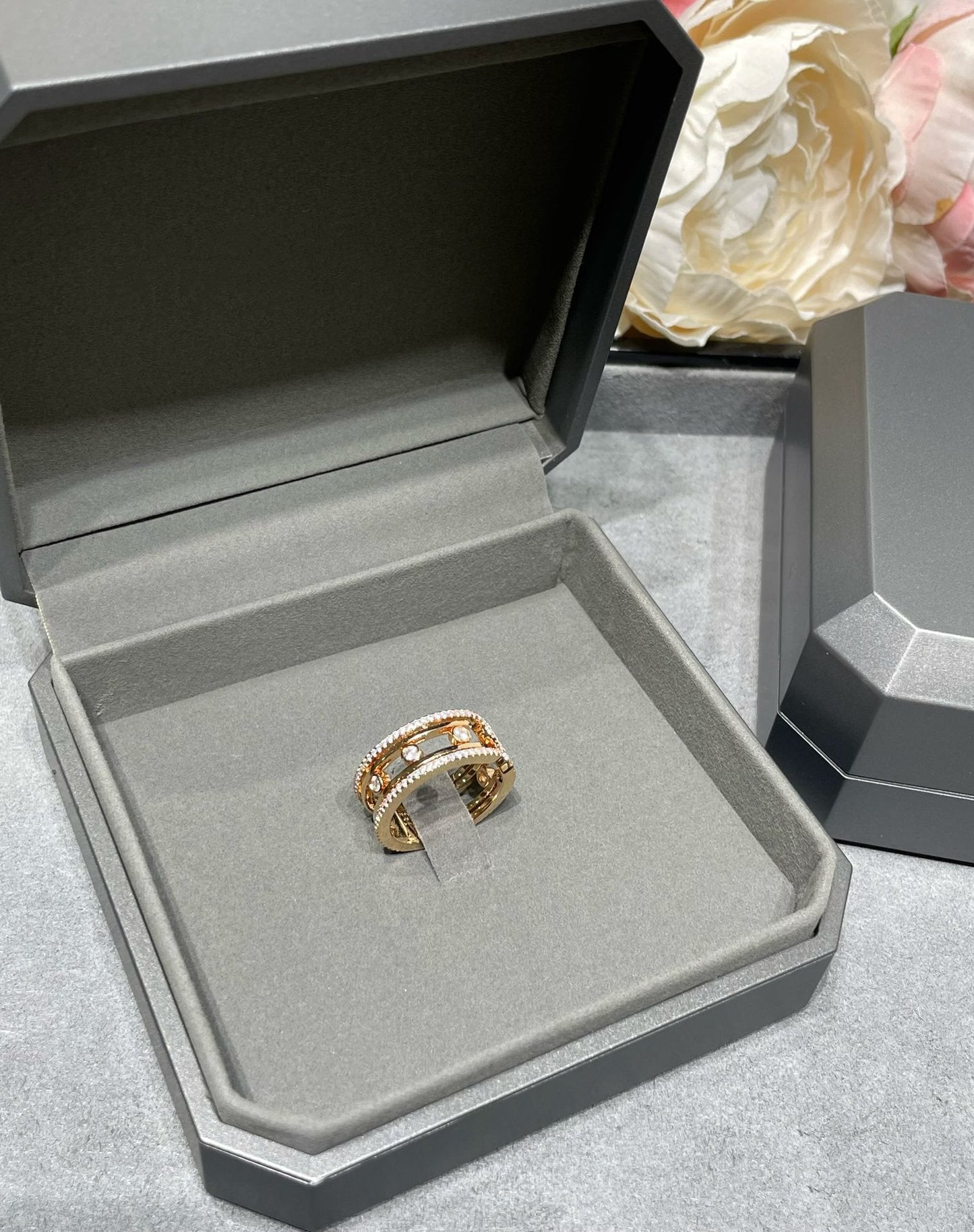 MESSIKA MOVE 10TH DIAMOND OPEN RING