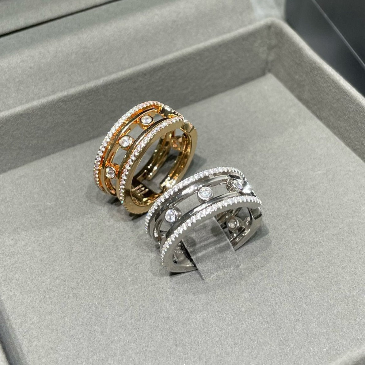 MESSIKA MOVE 10TH DIAMOND OPEN RING