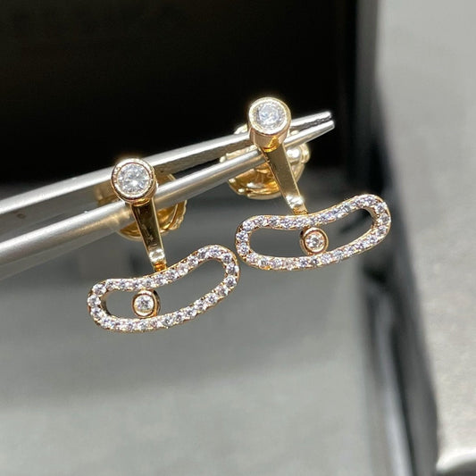 MESSIKA MOVE UNO PINK GOLD DIAMOND EARRINGS