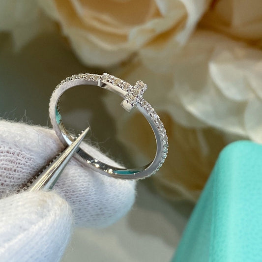 TIFFANY T SMALL RING DIAMOND SILVER